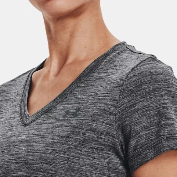 Under Armour Women’s Velocity Twist V Neck Short Sleeve Tech Tee - Picture 3 of 5